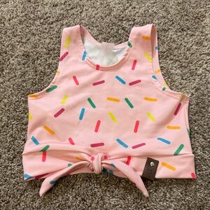 Sprinkles Pink Kids Swim Top
